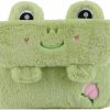 Lutoku 3D Cartoon Frog Plush Purse, Small Pouch Coin Wallets Cute Headset Bag And Hair Accessories Bag Fun Gifts Goodie Bag (Frog) | Coin Purses & Pouches