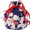 NUOBESTY Nuobesty Japanese Drawstring Bag Kimono Purse Pouch Cherry Blossom Sakura Bag Floral Embroidered Jewelry Bag Coin Purse Gift Bag Beige | Coin Purses & Pouches