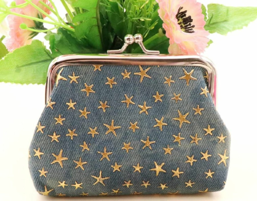 Adam Victor Adam Victor Star Pattern Coin Purse- Mini Clasp Pouch Key Bags Money Bag/Wallet, Perfect Gifts For Girls Kids Purses Wallets Party Favors(4.8 X 3.6 Inches) | Coin Purses & Pouches