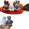 Lyxaof Lyxaof Easter Hide And Seek 3 Bunnies In Carrot Purse Cute Plush Rabbit Stuffed Carrot Pouch Doll Surprise Bunny Carrot Coin Wallet | Coin Purses & Pouches