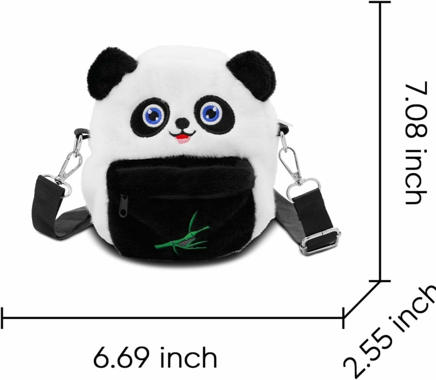 E-AOCJMH Panda Crossbody Bag With Panda Coin Purse Anime Crossbody Coin Purse For Women (Pbg Panda) | Coin Purses & Pouches