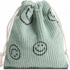 Gardsell Cute Corduroy Smile Change Coin Purse Small Zipper Pouch Bag Wallet By Coin Purses Pouches Coin Holder Key Pouch Coin Purse For Women (Green-Coin Purse) | Coin Purses & Pouches