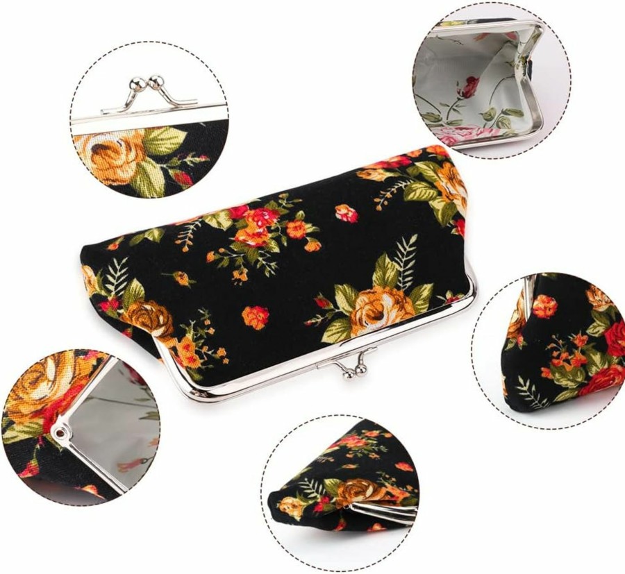 Oyachic Oyachic 2 Packs Coin Purse Cell Phone Pouch Clasp Wallet Handbags Change Pouch | Coin Purses & Pouches