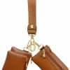 BuitBoll Buitboll Dual Pouch Wristlet Wallet For Women, Mini Zip Around Wristlet Portable Keychain Wallet Detachable Small Change Purse Coin Pocket (Brown) | Coin Purses & Pouches