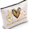 WZMPA Wzmpa Cornish Rex Cat Themed Cosmetic Bag Cornish Rex Lover Gift Peace Love Cornish Rex Makeup Zipper Pouch Bag Animal Lover Gift (Peace Cornish Rex) | Coin Purses & Pouches