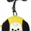 BT21 Bt21 Baby Series Chimmy Character Small Coin Purse Pouch Id Card Wallet With Lanyard, Yellow | Coin Purses & Pouches