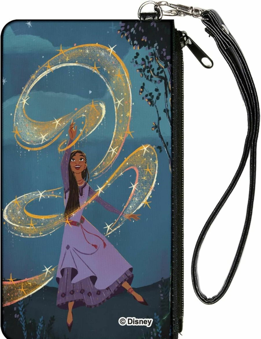 Buckle-Down Disney Wallet, Coin Purse, Wish Asha Dancing Swirl Pose Blues Yellows, Canvas | Coin Purses & Pouches