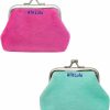 AfitLulu Afitlulu 2Pcs Coin Purse, Soft Plush Kiss-Lock Change Purse For Women, Small Mini Change Purse With Clasp For Jewelry, Keys, Coin, Cash (Blue+Rose Red) | Coin Purses & Pouches