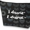 WZMPA Wzmpa Notorious Rbg Cosmetic Bag Feminist Lawyer Graduation Gift I Dissent Rbg Zipper Pouch Bag (I Dissent) | Coin Purses & Pouches