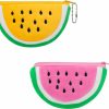 AfitLulu Afitlulu 2Pcs Change Purse, Cute Plush Cartoon Watermelon Shape Coin Purse With Keychain For Women And Girls (Green+Red) | Coin Purses & Pouches