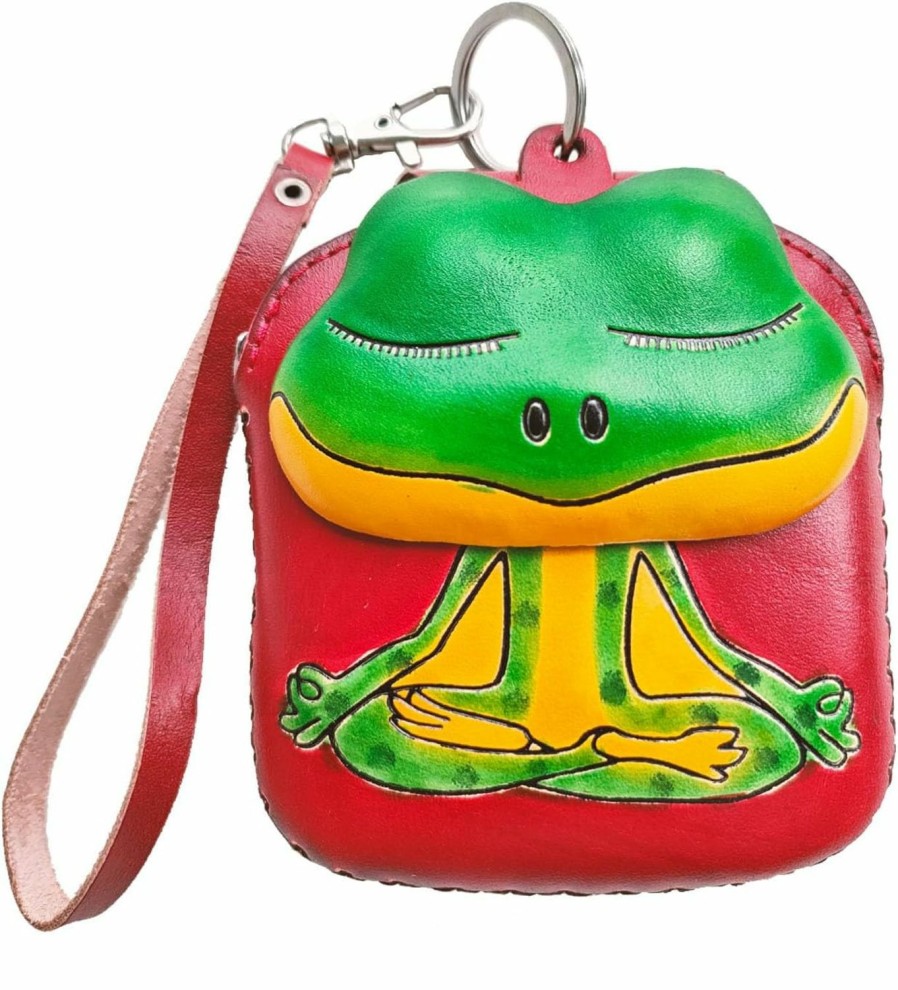 BDHRKTE Bdhrkte Genuine Leather Zipper Coin Purse Frog Coin Purse, Handbag, Wristlet Bag, Coin Manager, Coin Pouch,Purse Organizer,Purse Pets For Girls, Mini Leather Zipper Organize | Coin Purses & Pouches