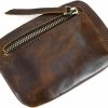 GUZUHUKU Guzuhuku 1Pcs Cowhide Cowhide Coin Purse, Vintage Zipper Coin Purse, Mini Rectangle Coin Purse Travel Protection Portable Organizer For Change Keys Coins Cash Bank Cards Id Cards Gifts | Coin Purses & Pouches