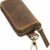 CestAntiQ Cestantiq, Car Key Holder Zippered & Coin Purse For Belt Loop Handmade From Full Grain Leather, Key Chain Money Purse Earphone Holder | Coin Purses & Pouches