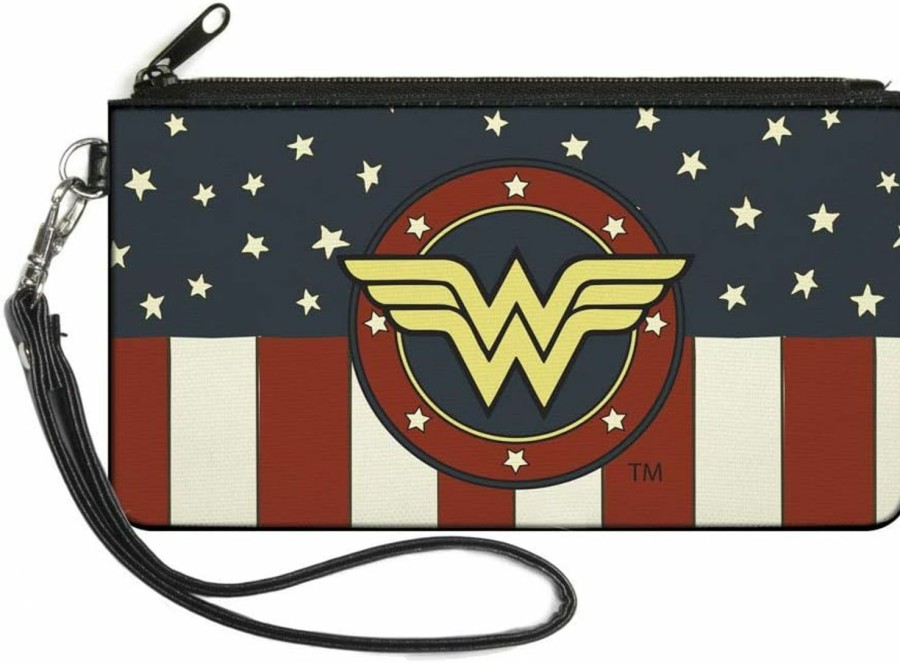 Buckle-Down Buckle-Down Buckle-Down Zip Wallet Wonder Woman Large Accessory, Wonder Woman, 8" X 5" | Coin Purses & Pouches