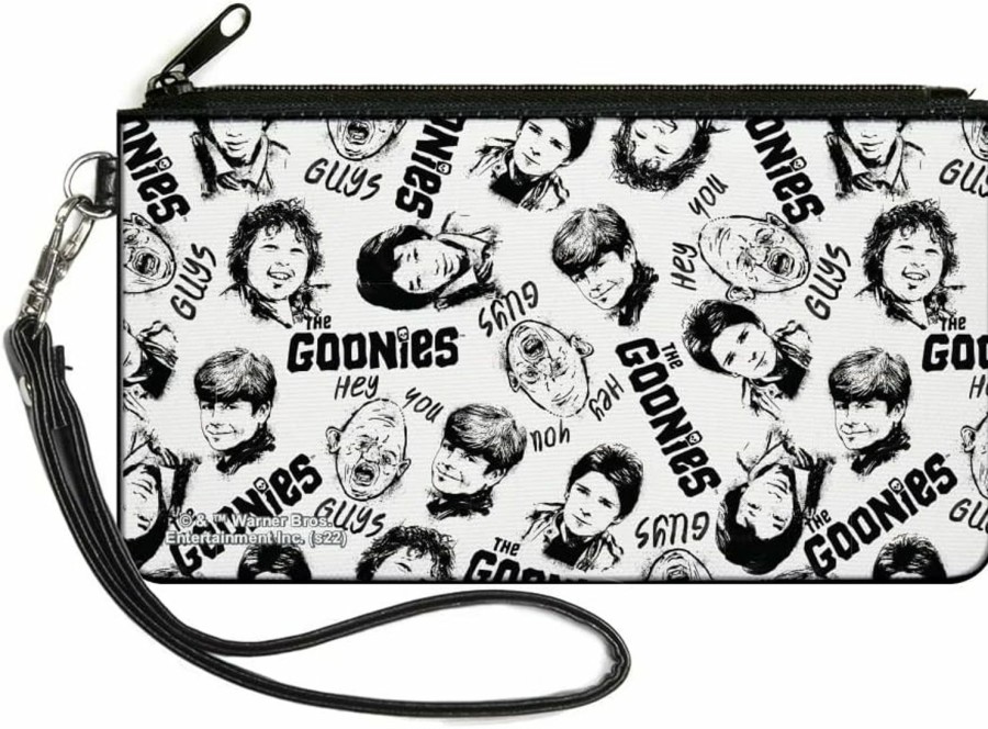 Buckle-Down Horror Movies Wallet, Coin Purse, The Goonies Character Face Sketch Collage White Black, Canvas | Coin Purses & Pouches