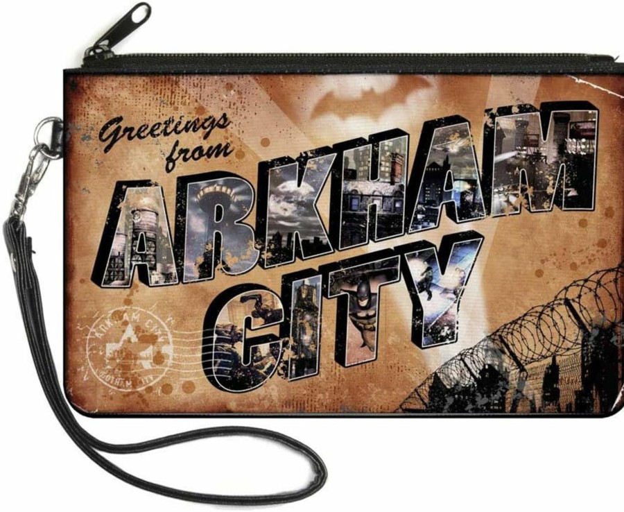 Buckle-Down Buckle-Down Buckle-Down Zip Wallet Batman Arkham City Large Accessory, Batman Arkham City, 8" X 5" | Coin Purses & Pouches