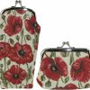 CTM Ctm Women'S Poppy Print Tapestry Glasses Case And Coin Purse Set | Coin Purses & Pouches