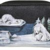 Shag Wear Shag Wear Polar Bear Animal Design Coin Purse For Women Vegan Faux Leather Black | Coin Purses & Pouches