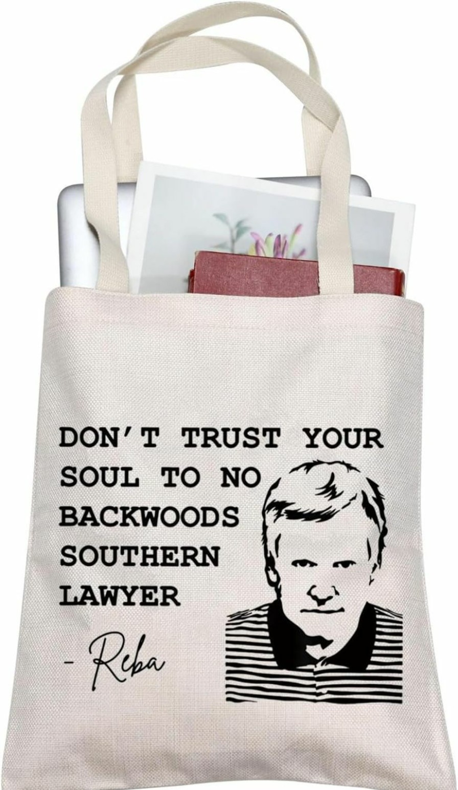 TOBGBE Tobgbe Humor Lawyer Tv Show Merchandise Reba Lyrics Inspired Canvas Bag Killer Lawyer Gifts True Crime Lover Merch | Coin Purses & Pouches