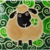 Royal Tara Royal Tara Sheep Square Leather Purse St. Patrick'S Day Irish Thematic Shamrock Celtic Hand-Painted Money And Coin Pocket 2.7'' | Coin Purses & Pouches