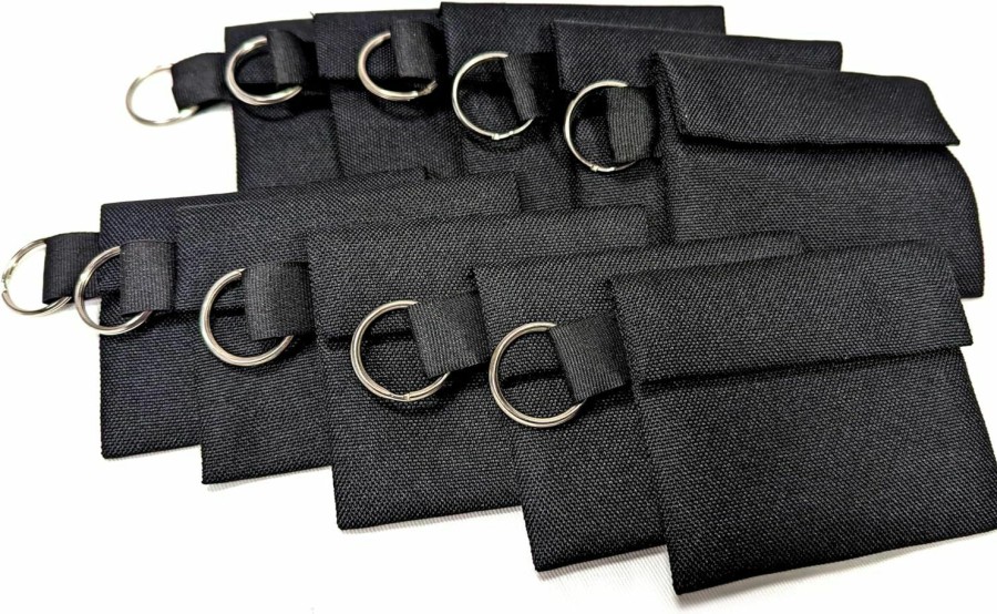 Generic (10 Pcs) Portable Keychain Pouch Multi-Functional Mini Bag For Women And Men, Key Ring Holder, Coin Purse, Card Holder (Black), Black | Coin Purses & Pouches