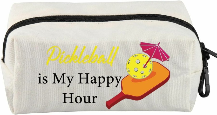 VAMSII Vamsii Pickleball Lover Bag Pickleball Player Pouch Pickleball Is My Happy Hour Gift For Pickleball Coach Pickleball Lover Gift | Coin Purses & Pouches