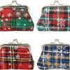 Honbay Honbay 4Pcs Christmas Coin Purse Classic Change Purse Snowflake Change Pouch With Kiss Lock Clasp For Party Christmas Holiday (4 Style) | Coin Purses & Pouches