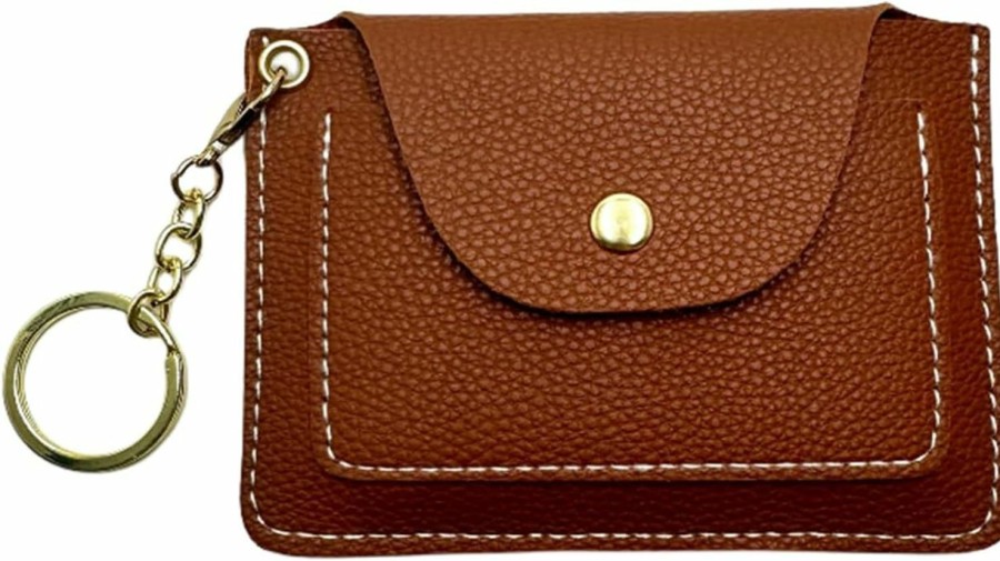 PHILITA Philita Uni Fashion Leather Coin Purse Credit Card Holder With Keychain (White) | Coin Purses & Pouches