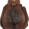 ZX-ZHUOXI Zx-Zhuoxi Retro Viking Belt Pouch, Medieval Faux Leather Drawstring Purse, Coin Pouch, Leather Drawstring Pouch For Women And Men Costume Accessories | Coin Purses & Pouches