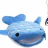 Generic Shark Coin Purse Small Wallet For Women Cute Plush Cartoon Coin Pouch Cosmetic Items Bag For Headphones、Coins、Banknotes And Lipstick (With Keychain Shark) (Blue) | Coin Purses & Pouches