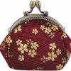 Oyachic Oyachic Canvas Coin Purse Floral Change Pouch Vintage Clutch Wallet With Clasp Closure For Girls And Women | Coin Purses & Pouches