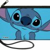 Buckle-Down Disney Wallet, Coin Purse, Lilo And Stitch Stitch Sweet Smiling Pose Close Up Blues, Canvas | Coin Purses & Pouches