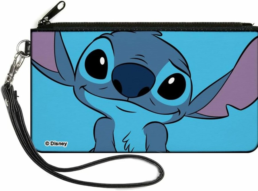 Buckle-Down Disney Wallet, Coin Purse, Lilo And Stitch Stitch Sweet Smiling Pose Close Up Blues, Canvas | Coin Purses & Pouches