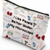 JNIAP Jniap Pathologists Makeup Bag Pathologist Assistant Gifts I Like People Better Under My Microscope Pathologist Doctor Gifts Pathology Tech Gifts (Under My Microscope) | Coin Purses & Pouches