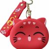 XLCTT Cute Cartoon Coin Wallet For Backpack Decoration Animal Keychain Keyring Wallet With Silicone Strap Cute Pendant Mini Zipper Bag Suitable(D) | Coin Purses & Pouches