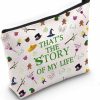 MNIGIU Monster Movie Cosmetic Bag Green Monster Fans Gift That'S The Story Of My Life Bag (My Life Bag) | Coin Purses & Pouches