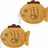 WisePoint Wisepoint Fish-Shape Coin Purse, 2Pcs Plush Change Purse Cute Coin Holder For Women, Portable Coin Pouch With Keychain For Shopping, Traveling, Dating, Walking (Yellow) | Coin Purses & Pouches