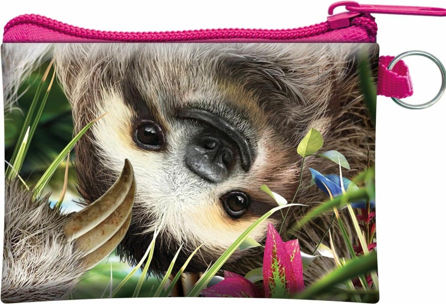 Deluxebase 3D Livelife Coin Purse - Hangin' Around From Deluxebase. Lenticular 3D Sloth Purse. Cash, Coin And Card Holder With Secure Zipper Featuring Artwork Licensed From Renowned David Penfound | Coin Purses & Pouches