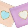 BYXEPA Byxepa Coin Purse 2 Pack Change Purses Small Pu Leather Cosmetic Bag Pocket Heart Makeup Organizer Cute Portable Waterproof Jewelry Travel Case For Women (Blue + Purple) | Coin Purses & Pouches