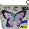 Evenchae Evenchae Butterfly Coin Purse - Lavender, Pu Leather, Zipper Pouch - 4.75 In By 3.25 In | Coin Purses & Pouches