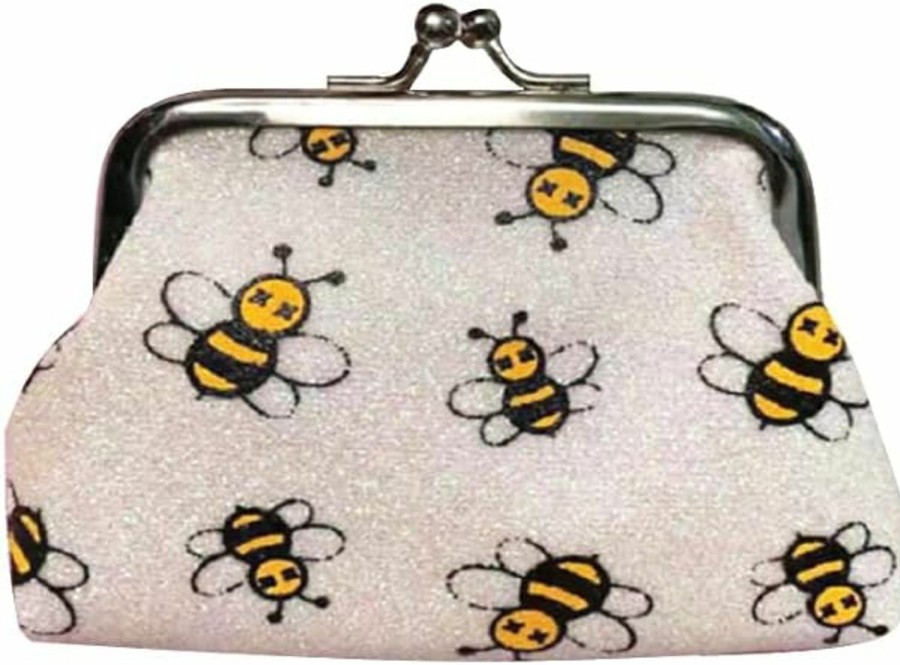 Adam Victor Adam Victor Bees Pattern Coin Purse- Mini Clasp Pouch Key Bags Money Bag/Wallet, Perfect Gifts For Girls Kids Purses Wallets Party Favors | Coin Purses & Pouches