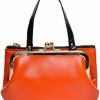 Leheybia Leheybia 1 Pcs Double Layered Buckle Bag Coin Bag Coin Purse For Women Clutch Wallet With Clasp Clasp Wallets For Women Kiss Lock Wallet For Women(Orange Color) | Coin Purses & Pouches