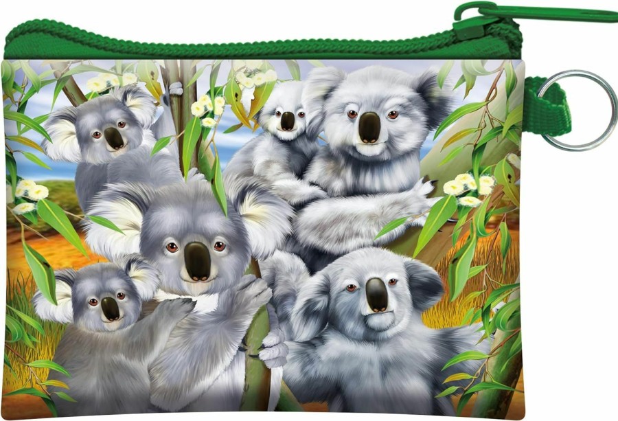 Deluxebase 3D Livelife Coin Purse - Koala Cuddle From Deluxebase. Lenticular 3D Koala Bear Purse. Cash, Coin And Card Holder With Secure Zipper Featuring Artwork Licensed From Renowned Michael Searle | Coin Purses & Pouches