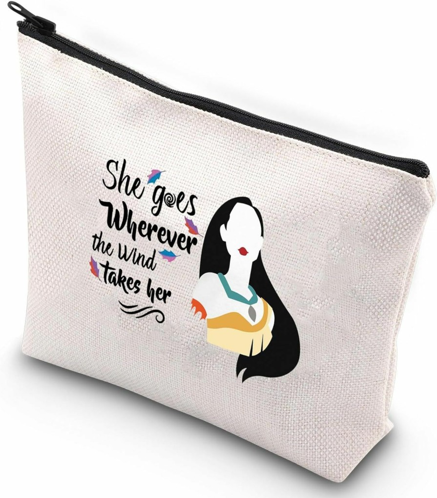 G2TUP G2Tup Princess Fairytale Move Cosmetic Bag Princess Zipper Bag For Women She Goes Wherever The Wind Takes Her (Takes Her) | Coin Purses & Pouches