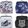 Oyachic Oyachic 4 Packs Floral Coin Purses Kiss Lock Change Pouch Owl Leather Wallet Butterfly Money Bag Animal Key Holder Bird Trinkets Pouch For Women | Coin Purses & Pouches