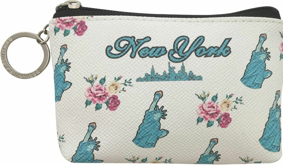 DESIGN U.S.A. SOUVENIR Girls & Women Fashion Cute Classic Elegant New York Souvenir Key Change Holder Pouch Coin Purse | Coin Purses & Pouches