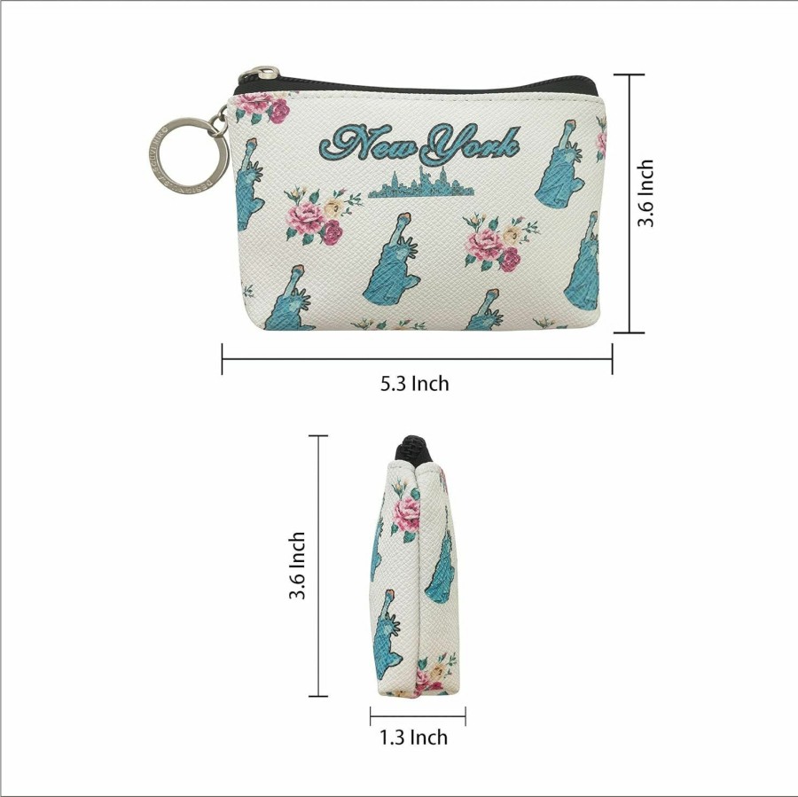 DESIGN U.S.A. SOUVENIR Girls & Women Fashion Cute Classic Elegant New York Souvenir Key Change Holder Pouch Coin Purse | Coin Purses & Pouches