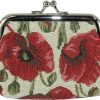 CTM Ctm Women'S Poppy Print Tapestry Coin Purse Wallet, Poppy | Coin Purses & Pouches