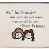 HOWDOUDO Howdoudo Friendship Gifts For Women, Friend Gifts For Women, We'Ll Be Friends Until We Are Old And Senile Then We Will Be New Best Friends, Christmas, Birthday Gifts For Best Friend Makeup Bag | Coin Purses & Pouches