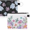 Amabro Amabro 2Pcs Flower Change Purse, Cute Zipper Coin Bag Cartoon Handy Pouch Purse Key Ring Wallet Travel Toiletry Bag | Coin Purses & Pouches